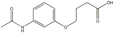 4-(3-acetamidophenoxy)butanoic acid 구조식 이미지