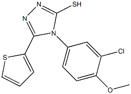 4-(3-chloro-4-methoxyphenyl)-5-(thiophen-2-yl)-4H-1,2,4-triazole-3-thiol Structure