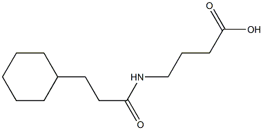 4-(3-cyclohexylpropanamido)butanoic acid 구조식 이미지