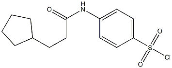 4-(3-cyclopentylpropanamido)benzene-1-sulfonyl chloride 구조식 이미지