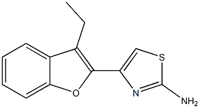 4-(3-ethyl-1-benzofuran-2-yl)-1,3-thiazol-2-amine Structure