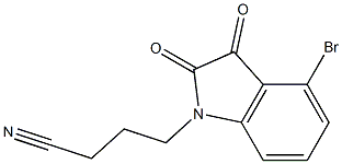 4-(4-bromo-2,3-dioxo-2,3-dihydro-1H-indol-1-yl)butanenitrile 구조식 이미지