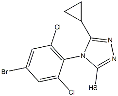 4-(4-bromo-2,6-dichlorophenyl)-5-cyclopropyl-4H-1,2,4-triazole-3-thiol Structure