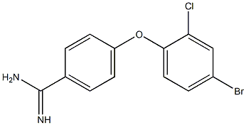 4-(4-bromo-2-chlorophenoxy)benzene-1-carboximidamide 구조식 이미지