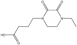 4-(4-ethyl-2,3-dioxopiperazin-1-yl)butanoic acid 구조식 이미지