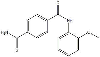 4-(aminocarbonothioyl)-N-(2-methoxyphenyl)benzamide 구조식 이미지