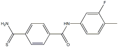 4-(aminocarbonothioyl)-N-(3-fluoro-4-methylphenyl)benzamide Structure
