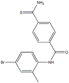 4-(aminocarbonothioyl)-N-(4-bromo-2-methylphenyl)benzamide Structure