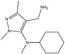 4-(aminomethyl)-N-cyclohexyl-N,1,3-trimethyl-1H-pyrazol-5-amine 구조식 이미지