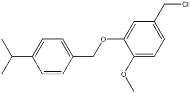 4-(chloromethyl)-1-methoxy-2-{[4-(propan-2-yl)phenyl]methoxy}benzene 구조식 이미지