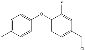 4-(chloromethyl)-2-fluoro-1-(4-methylphenoxy)benzene 구조식 이미지