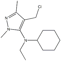 4-(chloromethyl)-N-cyclohexyl-N-ethyl-1,3-dimethyl-1H-pyrazol-5-amine Structure