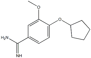 4-(cyclopentyloxy)-3-methoxybenzenecarboximidamide Structure