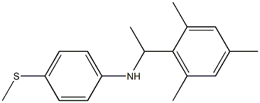 4-(methylsulfanyl)-N-[1-(2,4,6-trimethylphenyl)ethyl]aniline Structure