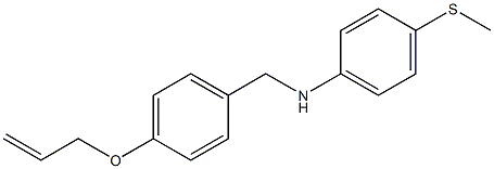 4-(methylsulfanyl)-N-{[4-(prop-2-en-1-yloxy)phenyl]methyl}aniline Structure