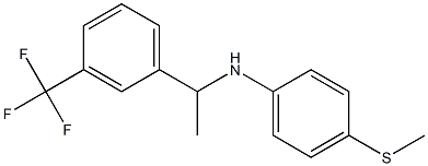 4-(methylsulfanyl)-N-{1-[3-(trifluoromethyl)phenyl]ethyl}aniline 구조식 이미지