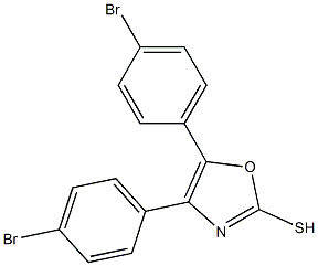 4,5-bis(4-bromophenyl)-1,3-oxazole-2-thiol 구조식 이미지