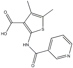 4,5-dimethyl-2-[(pyridin-3-ylcarbonyl)amino]thiophene-3-carboxylic acid Structure