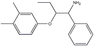 4-[(1-amino-1-phenylbutan-2-yl)oxy]-1,2-dimethylbenzene Structure