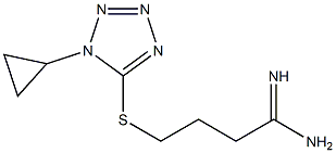 4-[(1-cyclopropyl-1H-1,2,3,4-tetrazol-5-yl)sulfanyl]butanimidamide 구조식 이미지