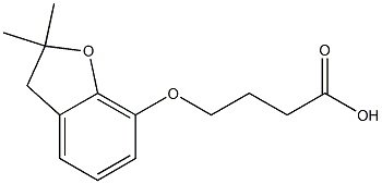 4-[(2,2-dimethyl-2,3-dihydro-1-benzofuran-7-yl)oxy]butanoic acid 구조식 이미지