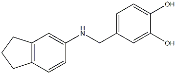 4-[(2,3-dihydro-1H-inden-5-ylamino)methyl]benzene-1,2-diol Structure