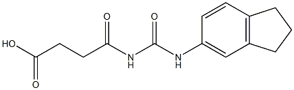 4-[(2,3-dihydro-1H-inden-5-ylcarbamoyl)amino]-4-oxobutanoic acid Structure