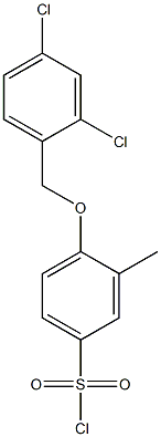 4-[(2,4-dichlorophenyl)methoxy]-3-methylbenzene-1-sulfonyl chloride Structure