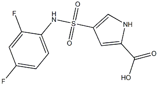 4-[(2,4-difluorophenyl)sulfamoyl]-1H-pyrrole-2-carboxylic acid Structure