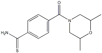 4-[(2,6-dimethylmorpholin-4-yl)carbonyl]benzenecarbothioamide Structure