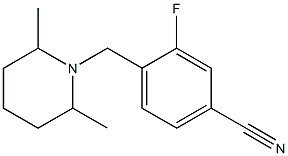 4-[(2,6-dimethylpiperidin-1-yl)methyl]-3-fluorobenzonitrile Structure