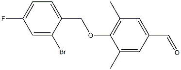 4-[(2-bromo-4-fluorophenyl)methoxy]-3,5-dimethylbenzaldehyde 구조식 이미지