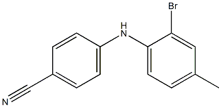 4-[(2-bromo-4-methylphenyl)amino]benzonitrile 구조식 이미지