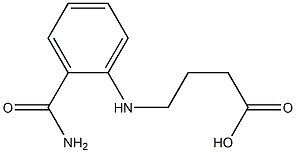 4-[(2-carbamoylphenyl)amino]butanoic acid 구조식 이미지