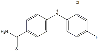 4-[(2-chloro-4-fluorophenyl)amino]benzene-1-carbothioamide 구조식 이미지