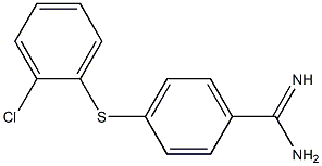 4-[(2-chlorophenyl)sulfanyl]benzene-1-carboximidamide 구조식 이미지