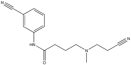 4-[(2-cyanoethyl)(methyl)amino]-N-(3-cyanophenyl)butanamide 구조식 이미지