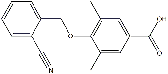 4-[(2-cyanophenyl)methoxy]-3,5-dimethylbenzoic acid Structure