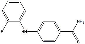 4-[(2-fluorophenyl)amino]benzene-1-carbothioamide 구조식 이미지