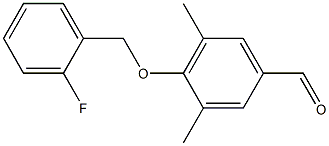 4-[(2-fluorophenyl)methoxy]-3,5-dimethylbenzaldehyde 구조식 이미지