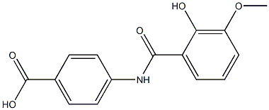 4-[(2-hydroxy-3-methoxybenzoyl)amino]benzoic acid 구조식 이미지