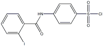 4-[(2-iodobenzene)amido]benzene-1-sulfonyl chloride Structure