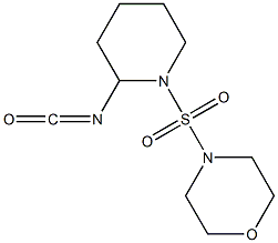 4-[(2-isocyanatopiperidine-1-)sulfonyl]morpholine 구조식 이미지