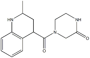 4-[(2-methyl-1,2,3,4-tetrahydroquinolin-4-yl)carbonyl]piperazin-2-one 구조식 이미지