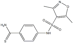 4-[(3,5-dimethyl-1,2-oxazole-4-)sulfonamido]benzene-1-carbothioamide 구조식 이미지