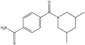 4-[(3,5-dimethylpiperidin-1-yl)carbonyl]benzenecarbothioamide Structure