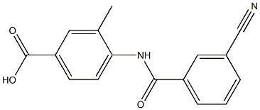 4-[(3-cyanobenzene)amido]-3-methylbenzoic acid 구조식 이미지