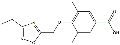 4-[(3-ethyl-1,2,4-oxadiazol-5-yl)methoxy]-3,5-dimethylbenzoic acid Structure