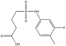 4-[(3-fluoro-4-methylphenyl)sulfamoyl]butanoic acid 구조식 이미지