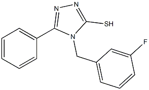 4-[(3-fluorophenyl)methyl]-5-phenyl-4H-1,2,4-triazole-3-thiol 구조식 이미지